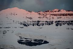 24 First Rays Of Sunrise On Mount Victoria Close Up From Lake Louise